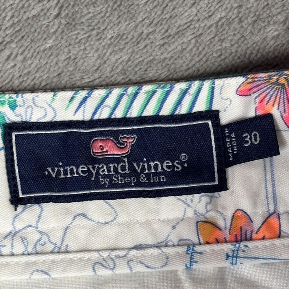 Vineyard Vines Shorts Mens 30 Nautical Map Floral Chino Stretch Beach 1H001247 - Picture 2 of 13